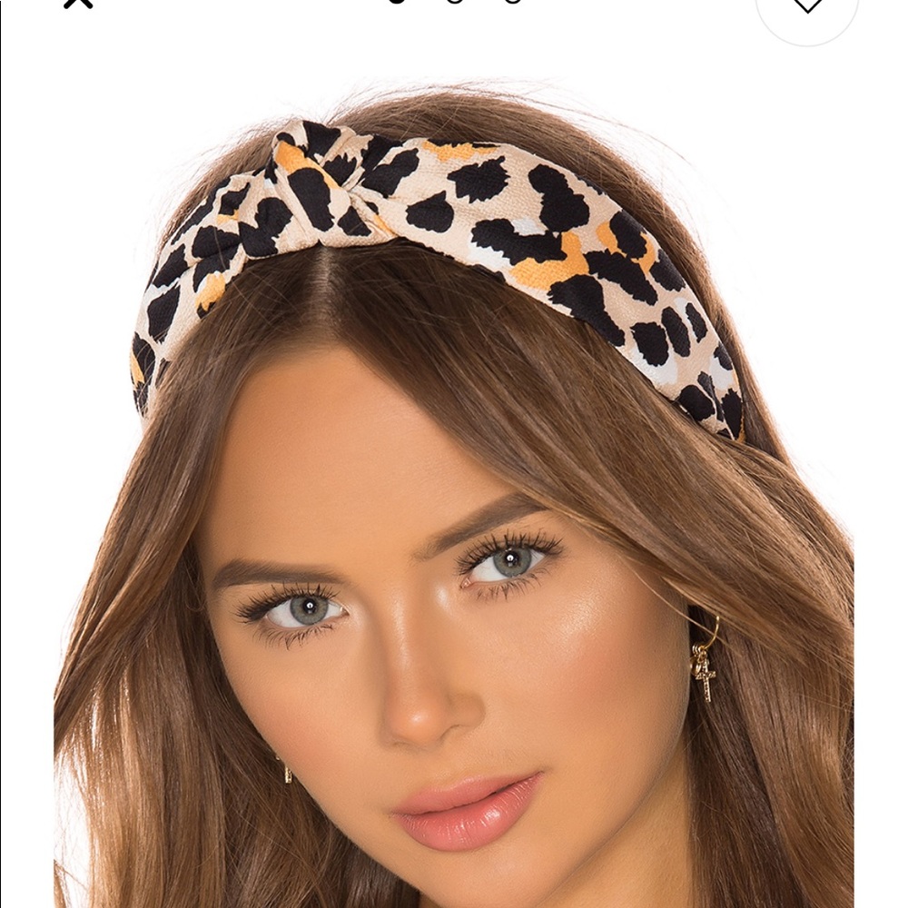 Elle Sadoughi Silk Leopard Headband New